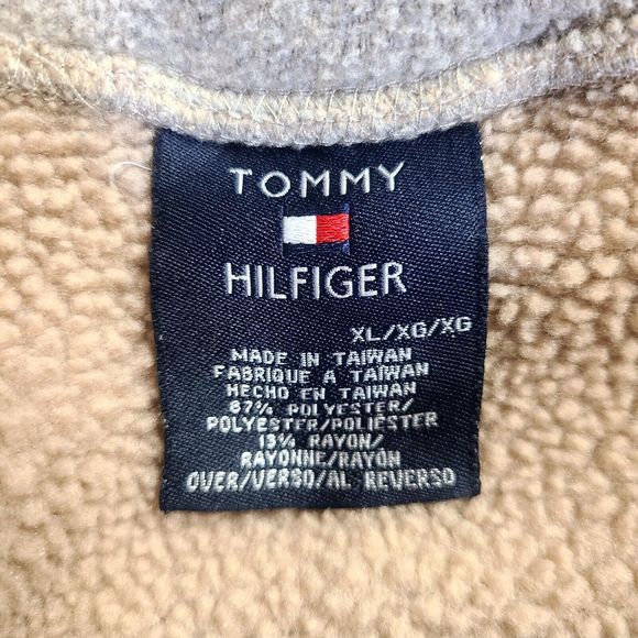 Tommy Hilfiger Sweatshirt Logo Y2K Vtg Mens Size XL Pullover Gray Long Sleeve - Picture 9 of 11
